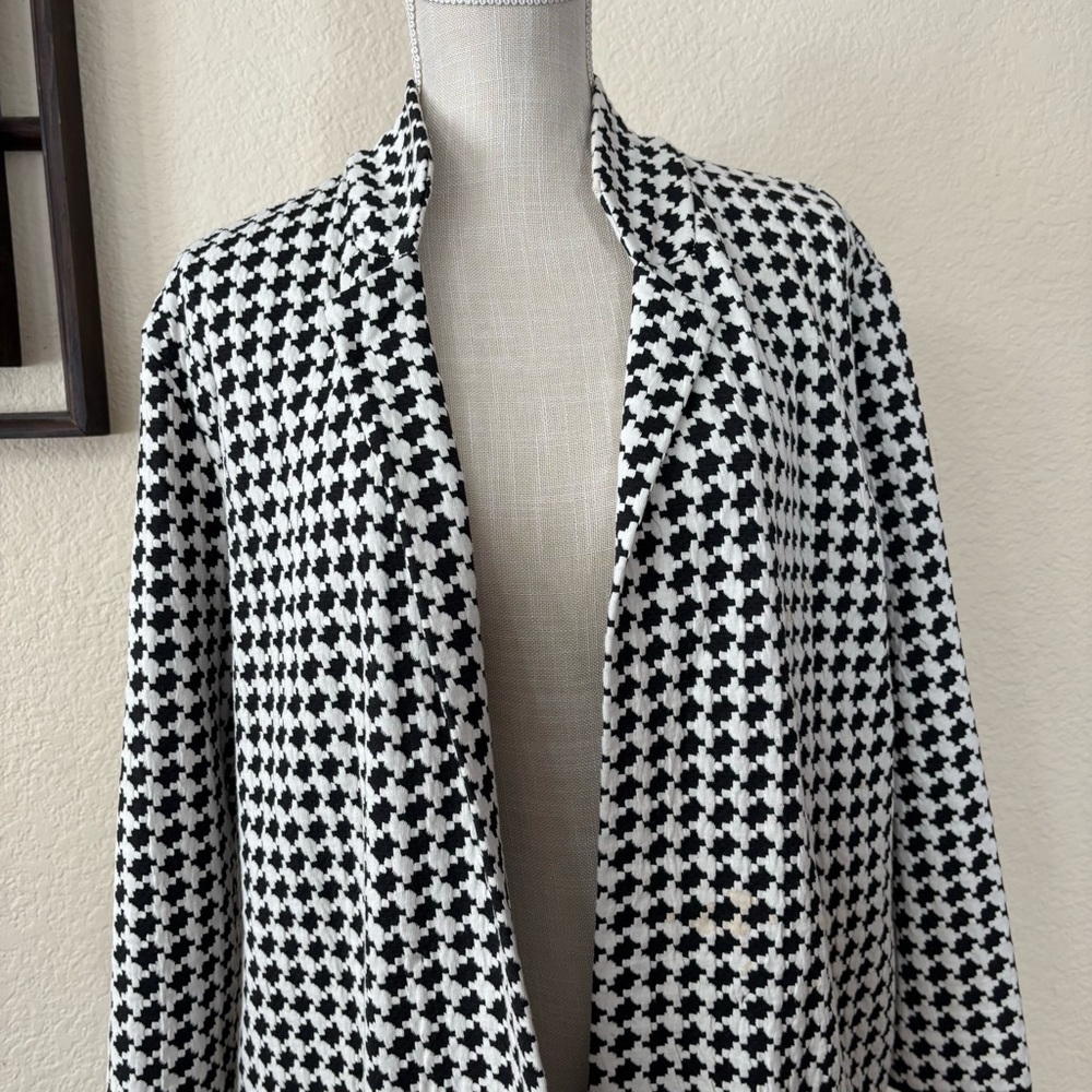 Philosophy houndstooth pattern Sweater cardigan j… - image 3